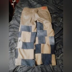Levi's Beige Pants with Patchwork Design